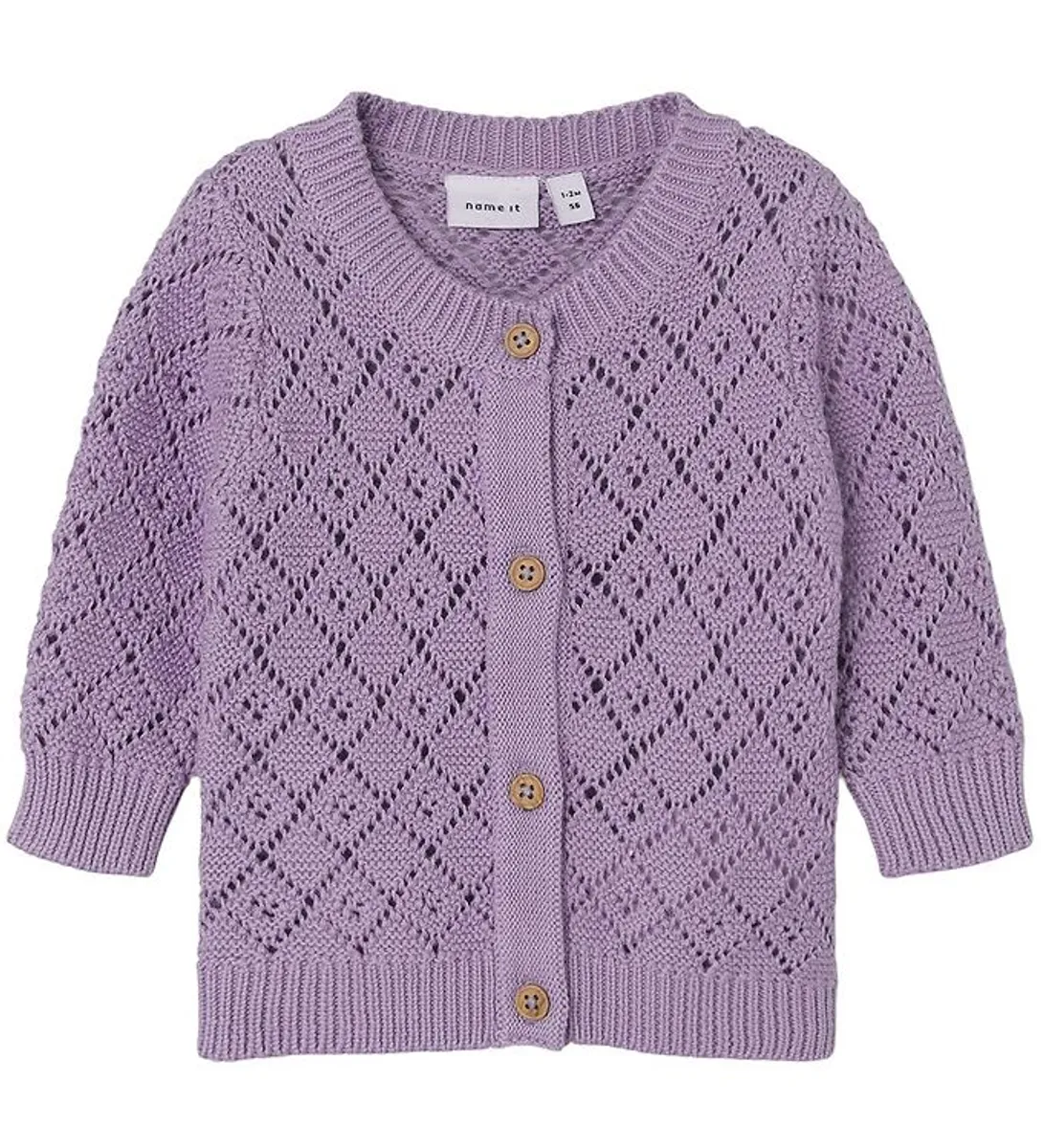 Name It Cardigan - Strik - NbfDesina - Heirloom Lilac