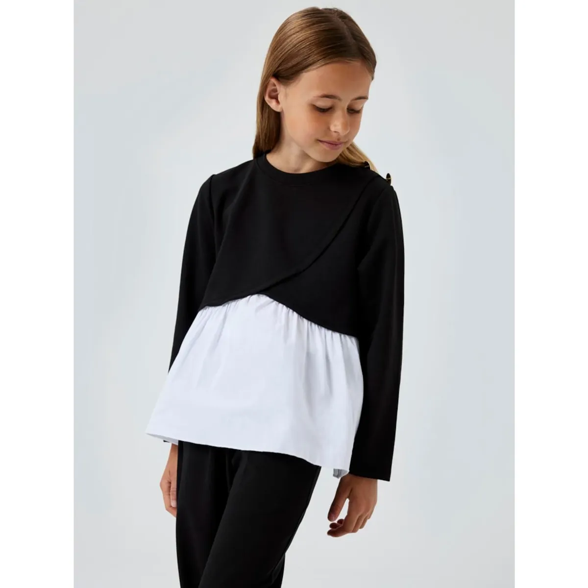 NAME IT Nellia Langærmet bluse Black