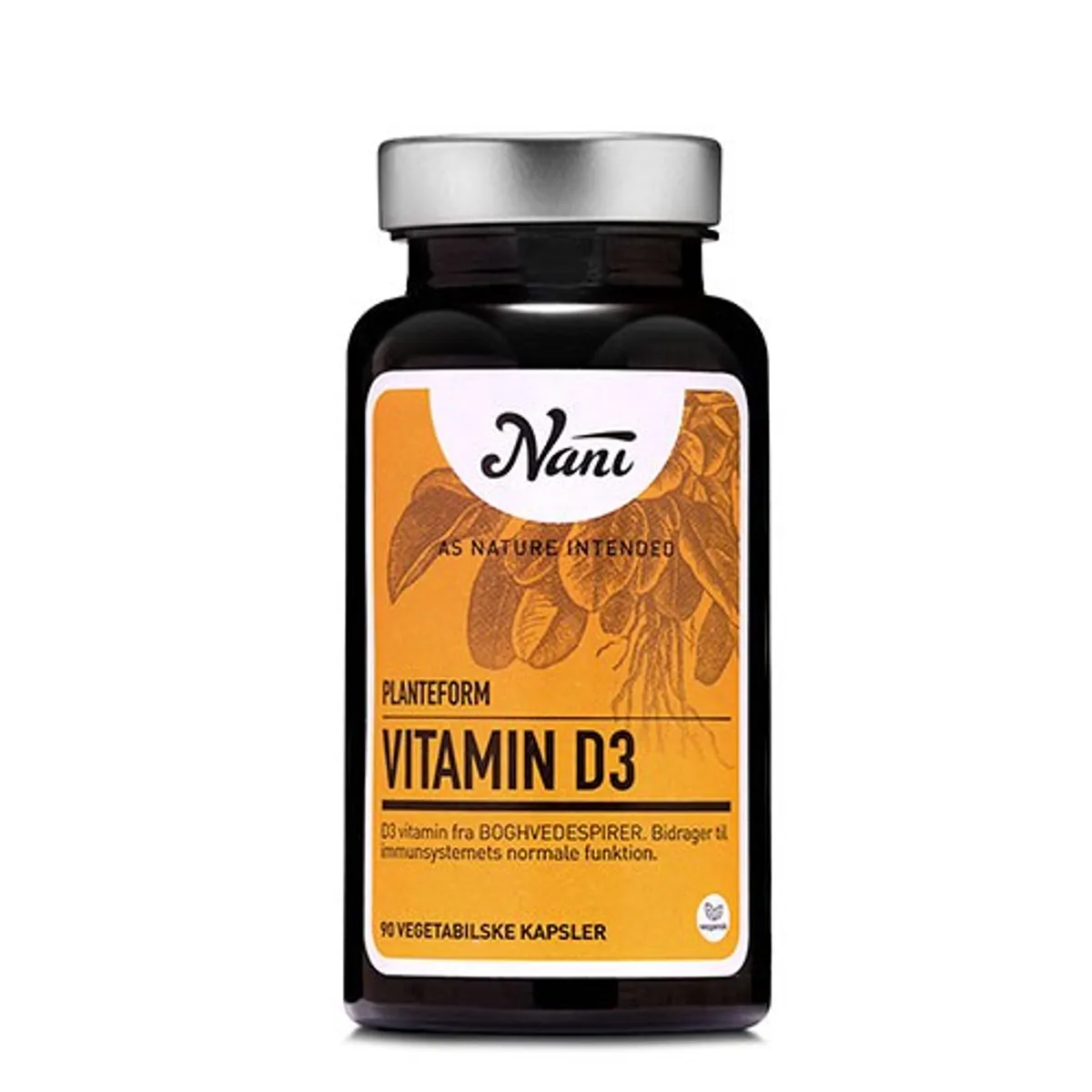 Nani Vitamin D3 på planteform - 90 kapsler - Nani