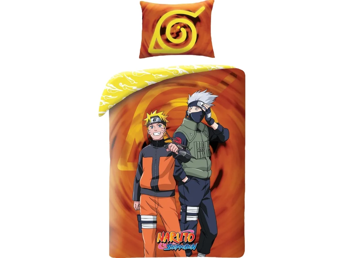 Naruto Battle Sengetøj 140 X 200 Cm - 100 Procent Bomuld