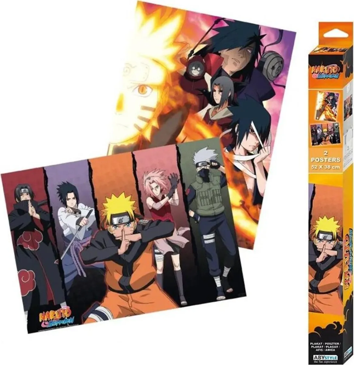 Naruto Shippuden Plakater - Chibi - 2 Stk - 52x38 Cm