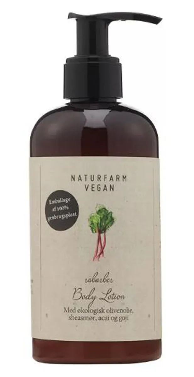 Naturfarm vegan rabarber body lotion fri for parfume 250ml