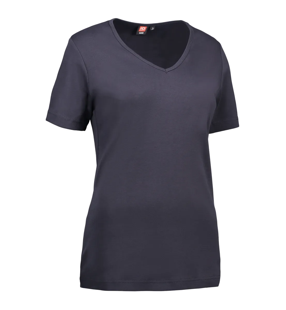 Navy dame t-shirt med v-hals - 2XL