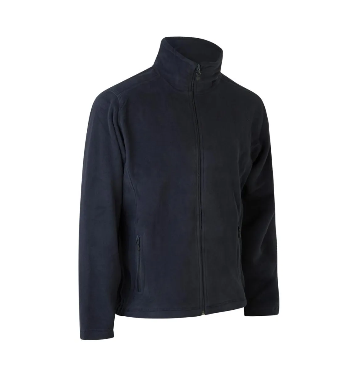 Navy fleececardigan til herre - L