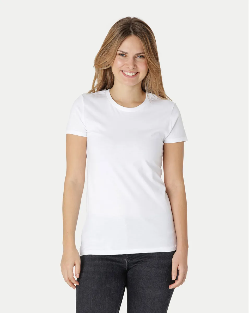 Neutral Dame Fitted T-Shirt Hvid