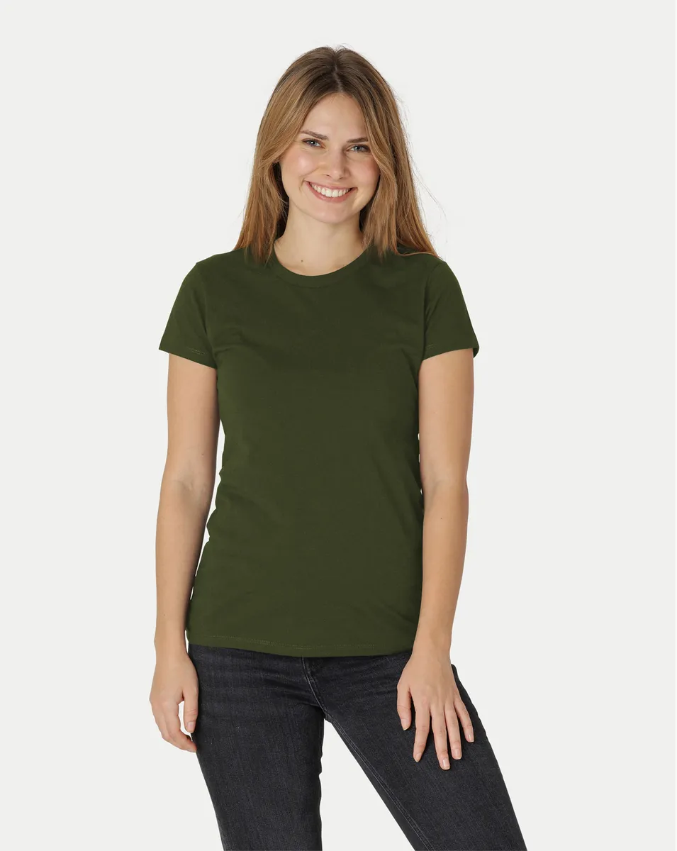 Neutral Dame Fitted T-Shirt Oliven