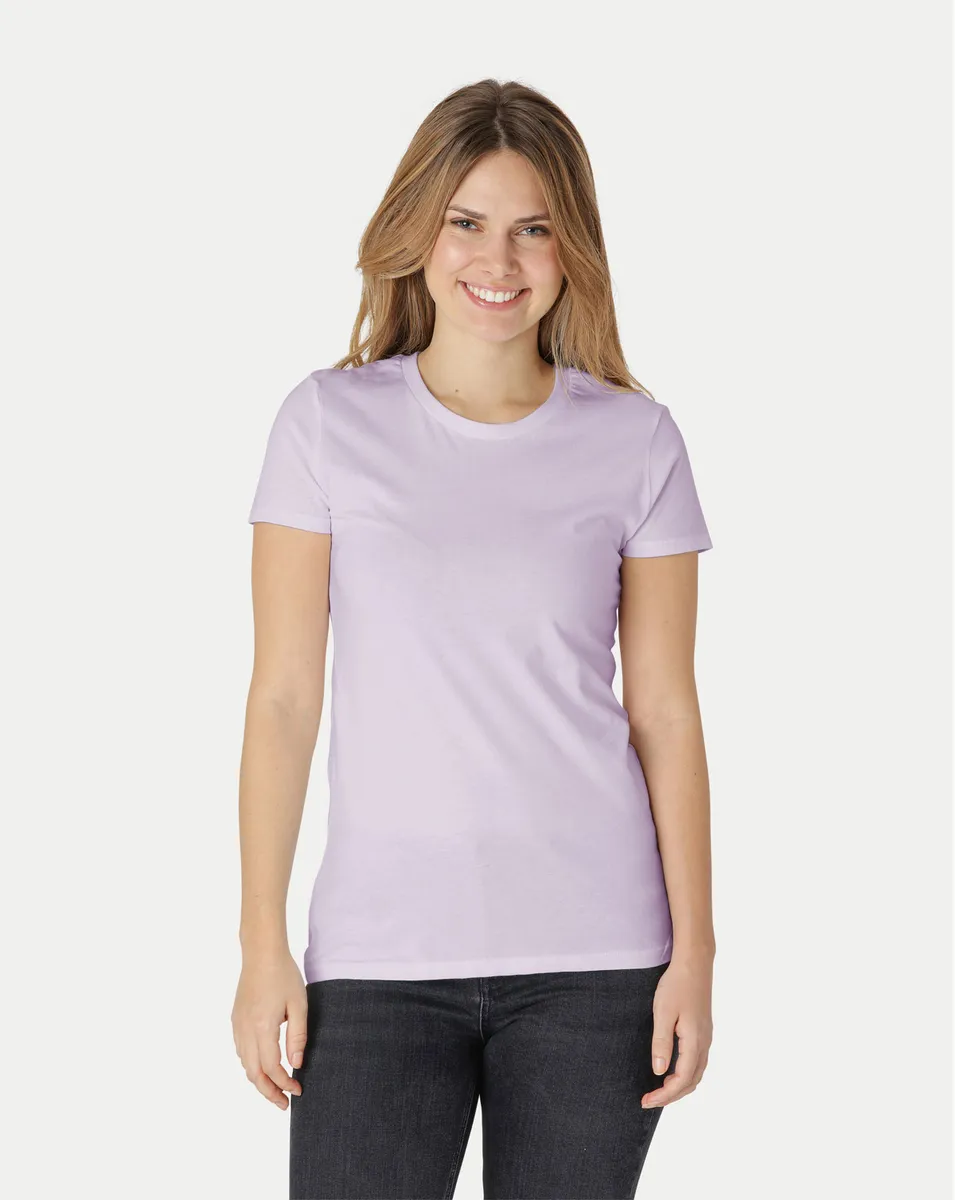 Neutral Dame Fitted T-Shirt Støvet Lilla