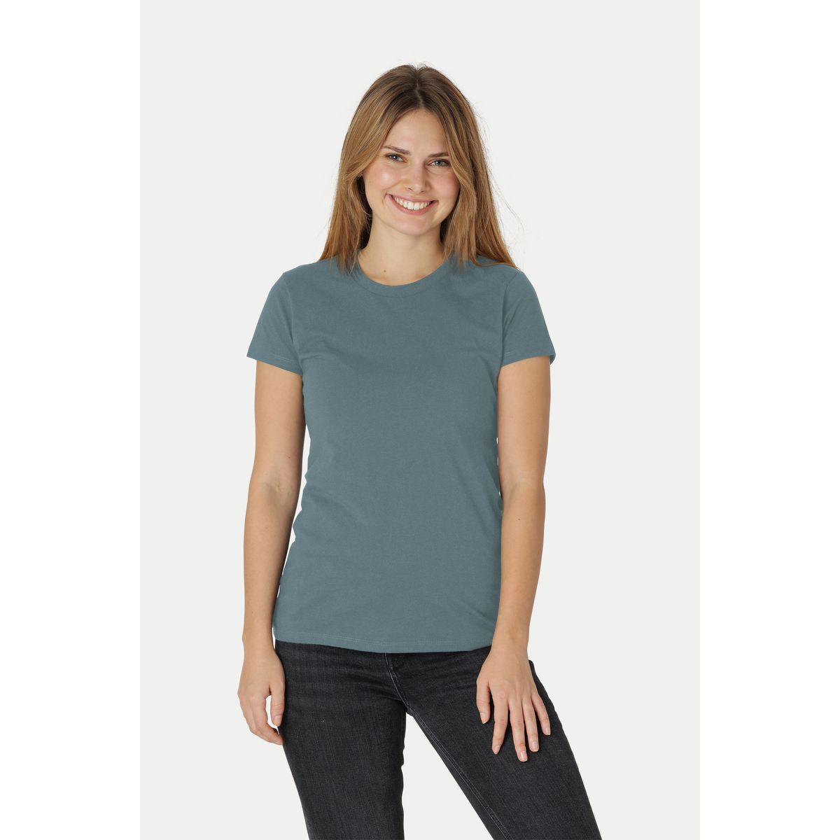 Neutral Dame Fitted T-Shirt Teal