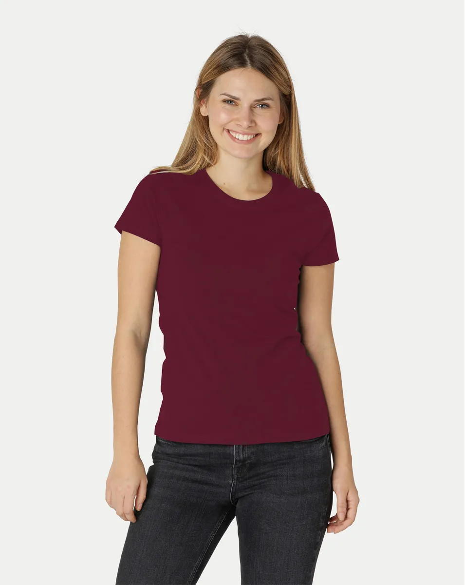 Neutral Dame Klassisk T-Shirt Bordeaux