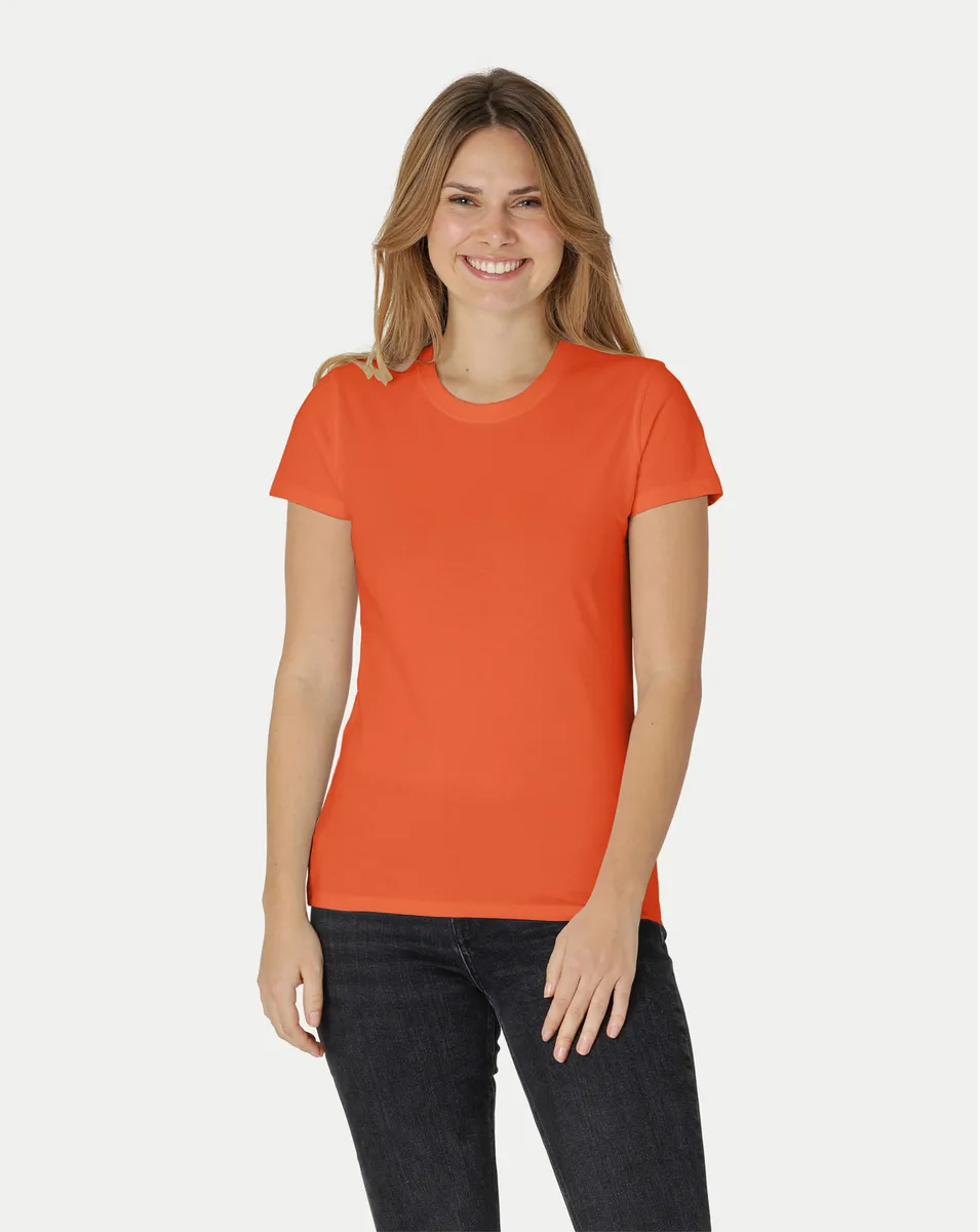 Neutral Dame Klassisk T-Shirt Orange