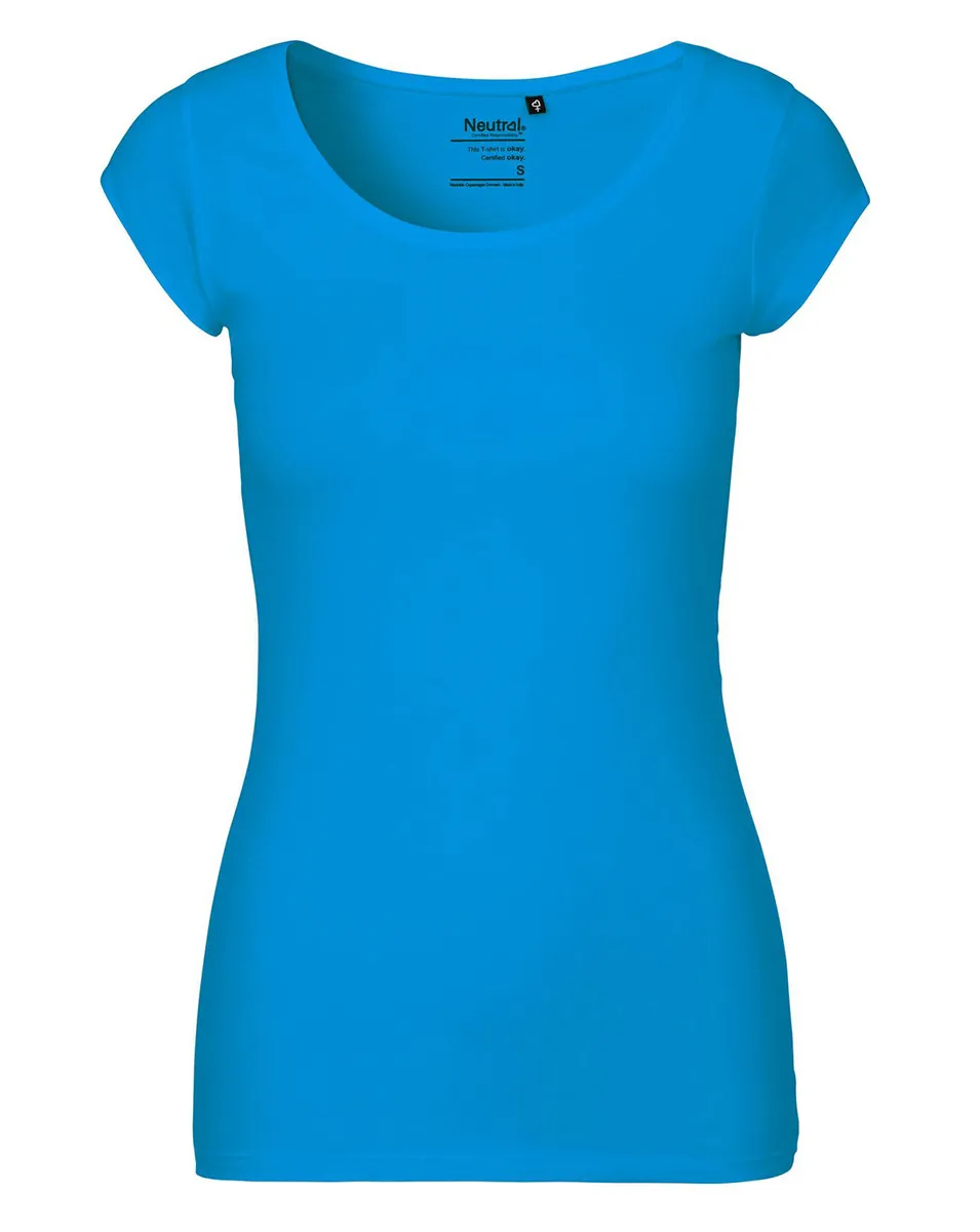 Neutral Dame Round neck Kortærmet T-Shirt Sapphire Blå