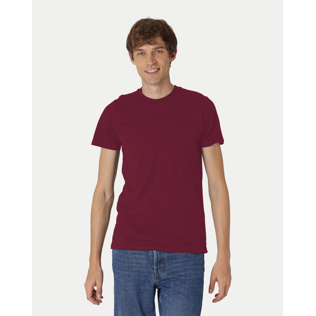 Neutral Fitted T-Shirt Bordeaux