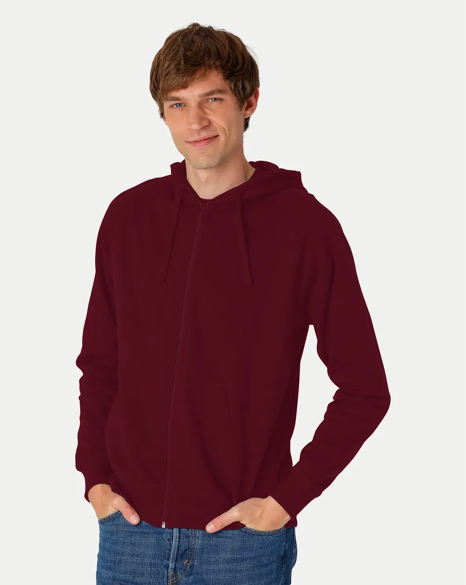 Neutral Hoodie m. lynlås Bordeaux