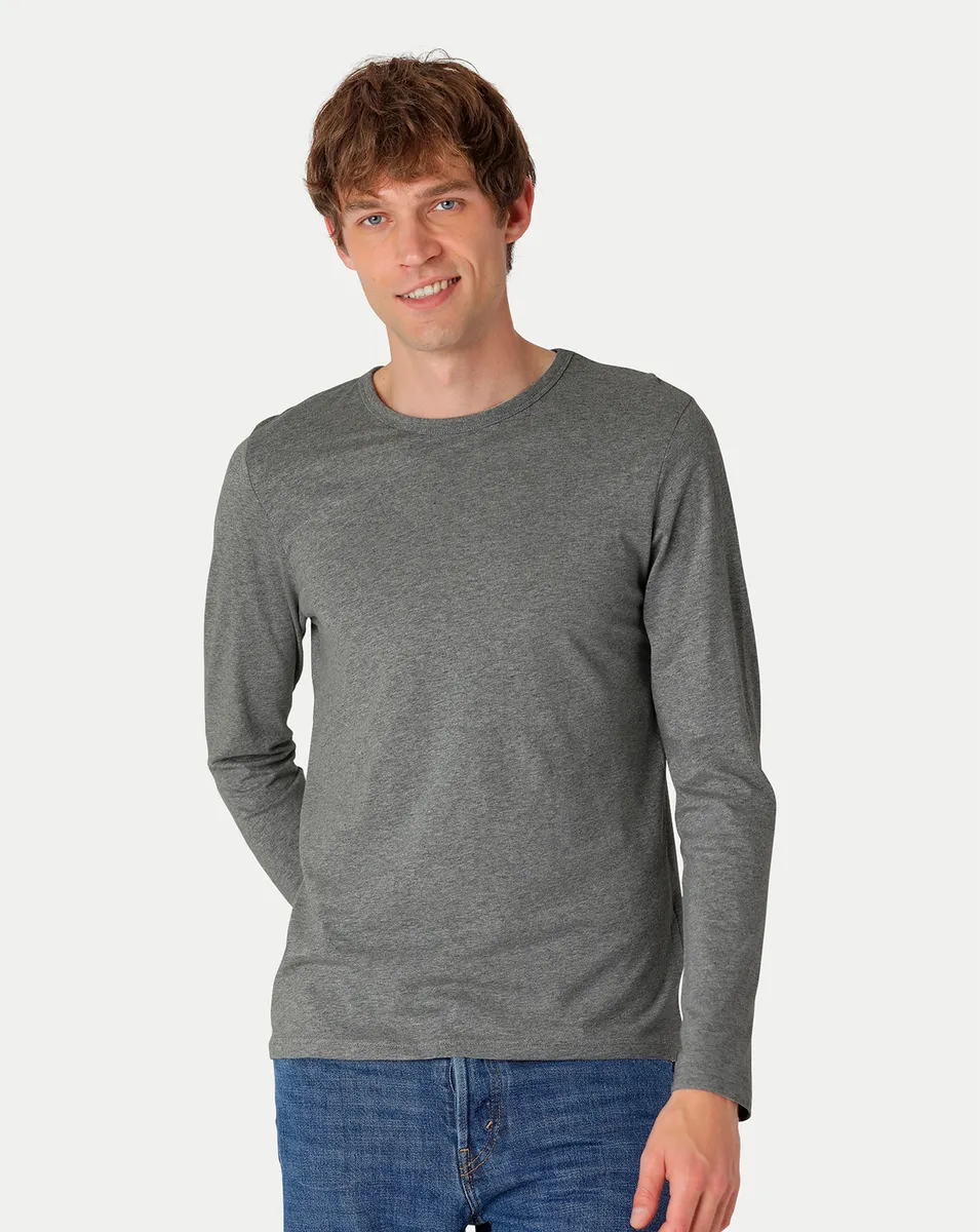 Neutral Langærmet T-Shirt Mørk Heather