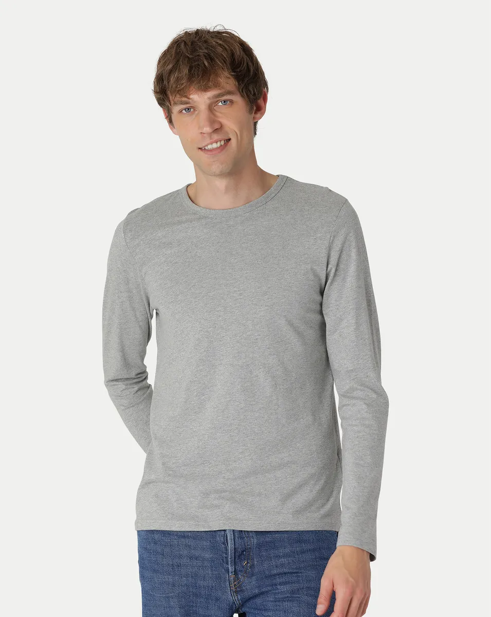 Neutral Organic - Mens Long Sleeved T-shirt Grey Melange