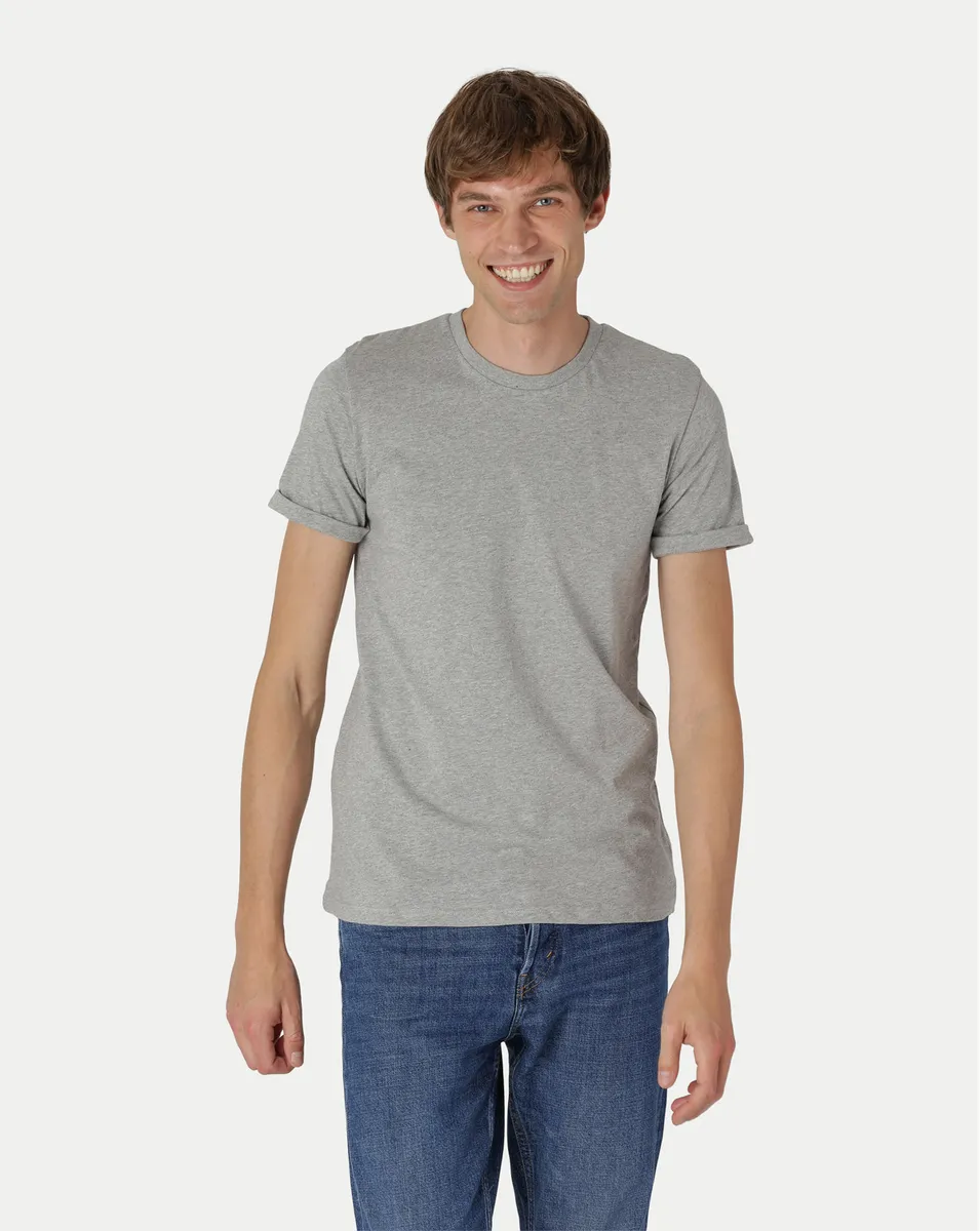 Neutral Roll Up Sleeve T-Shirt Grå Melange