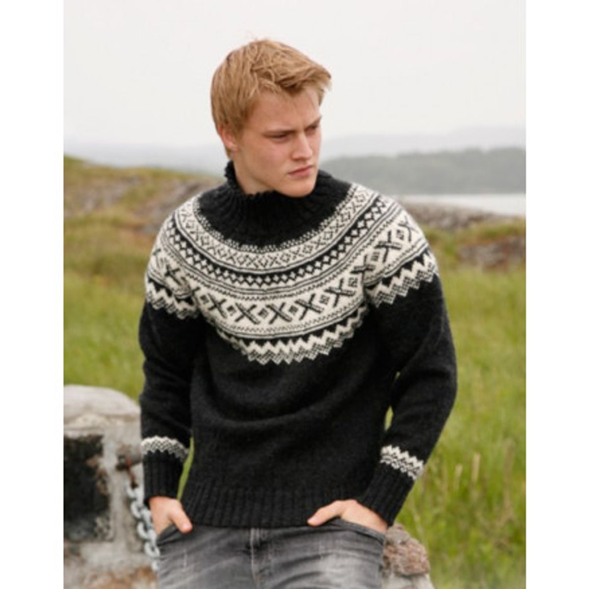 Neville by DROPS Design - Sweater Strikkeopskrift str. S - XXXL - Small