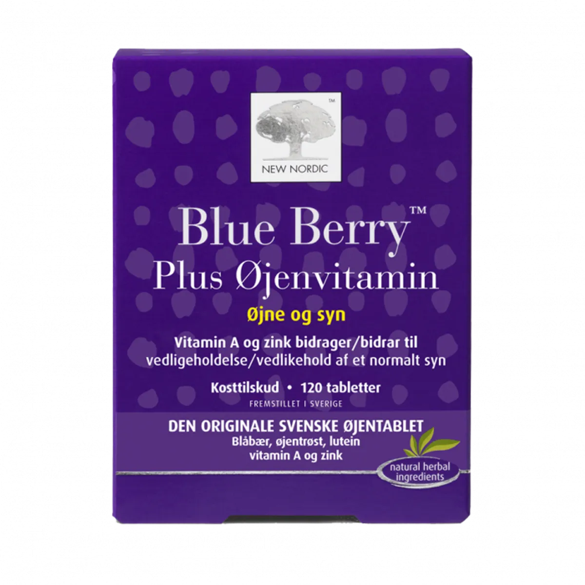 New Nordic Blue Berry Plus Øjenvitamin 120 tabl. - DATOVARE 06/2024