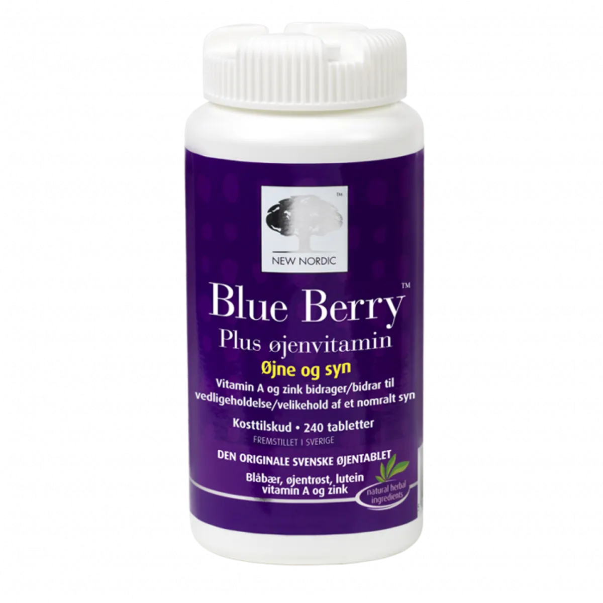 New Nordic Blue Berry Plus Øjenvitamin 240 tabl. - 2 for 789,-