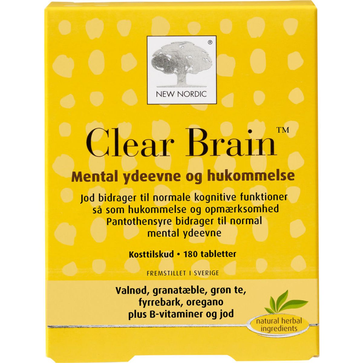 New Nordic Clear Brain 180 tabl. - 2 for 789,-