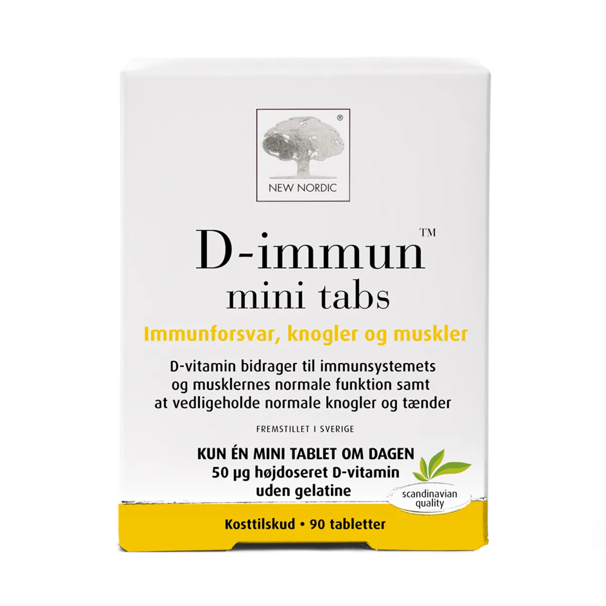 New Nordic D-Immun&trade; mini tabs 90 tabletter DATOVARE 10/2024