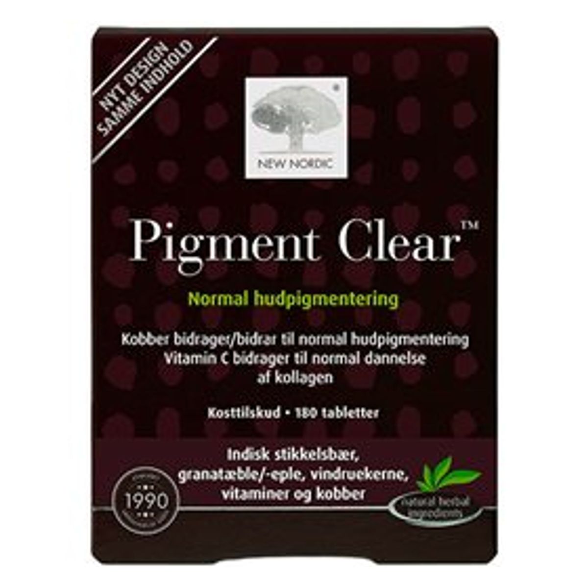 New Nordic Skin Care Pigment Clear 180 tabletter