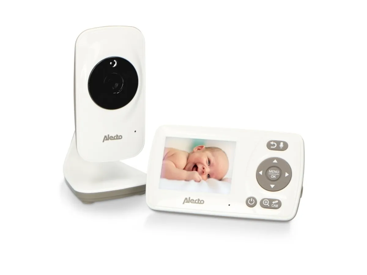 Niania Alecto Alecto Video-Babyalarm Med 2,4" Farvedisplay, Hvid/Taupe