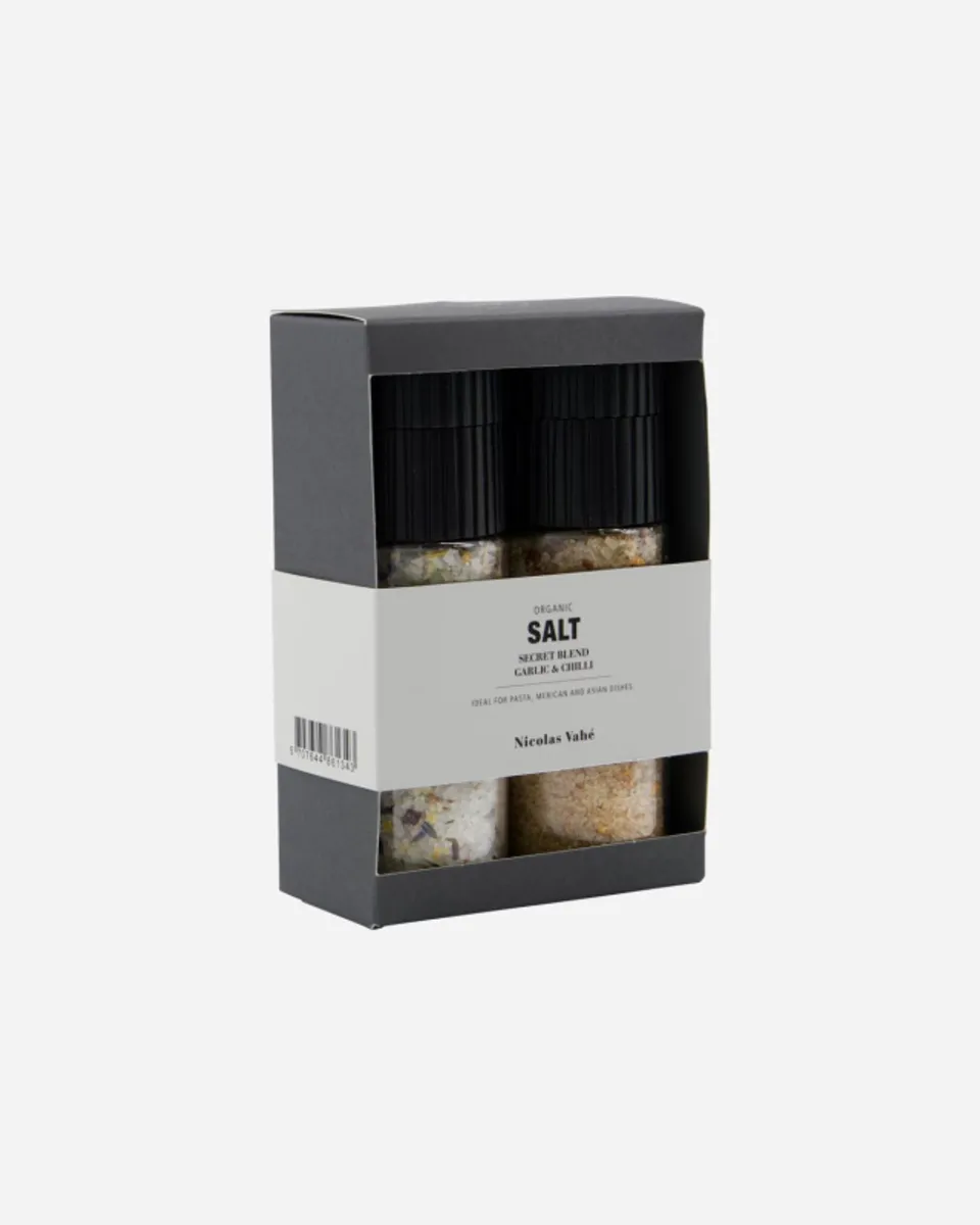 Nicolas Vahé - Gift Box Organic Secret Blend & Salt, Carlic & Chilli