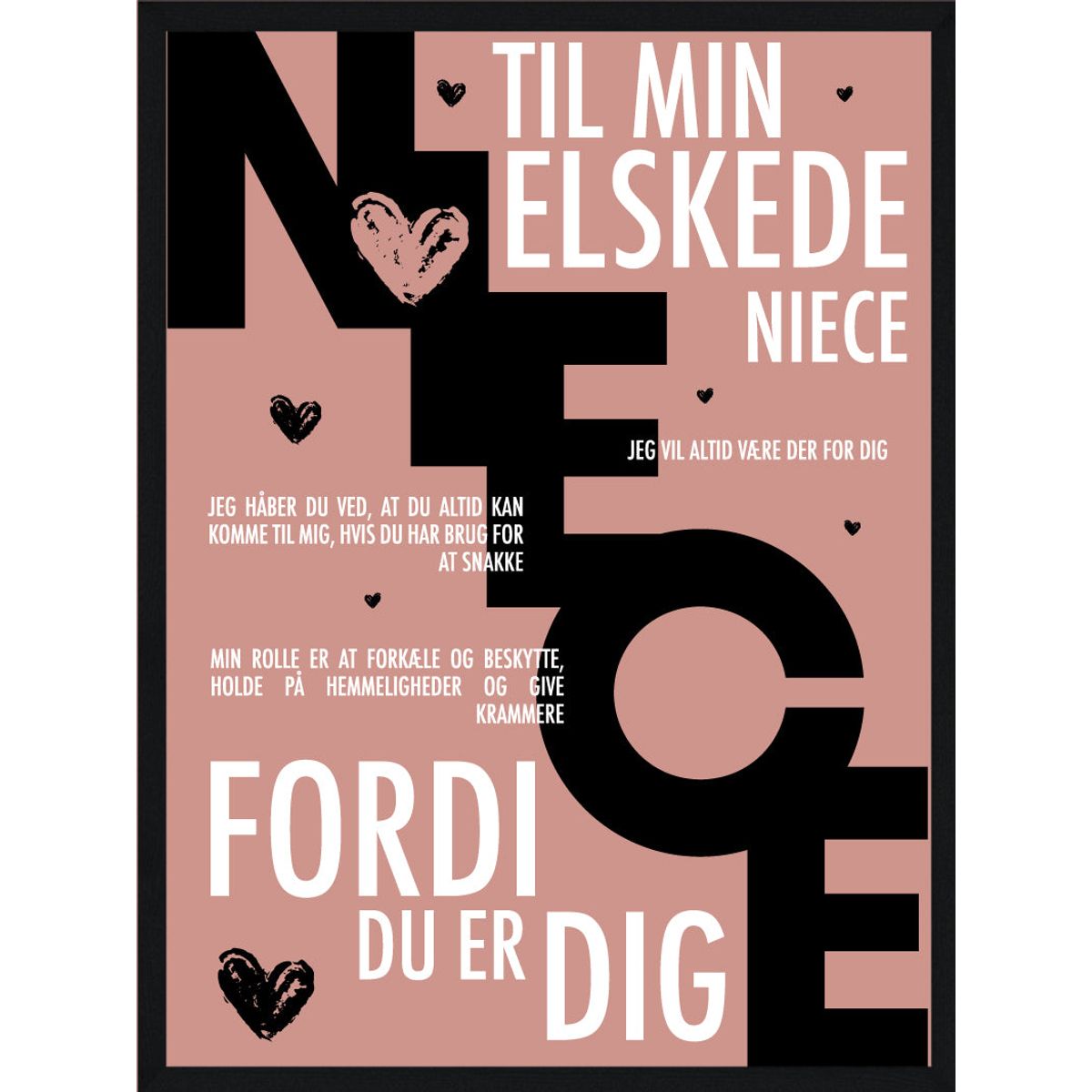 Niece plakat - Personlig plakat