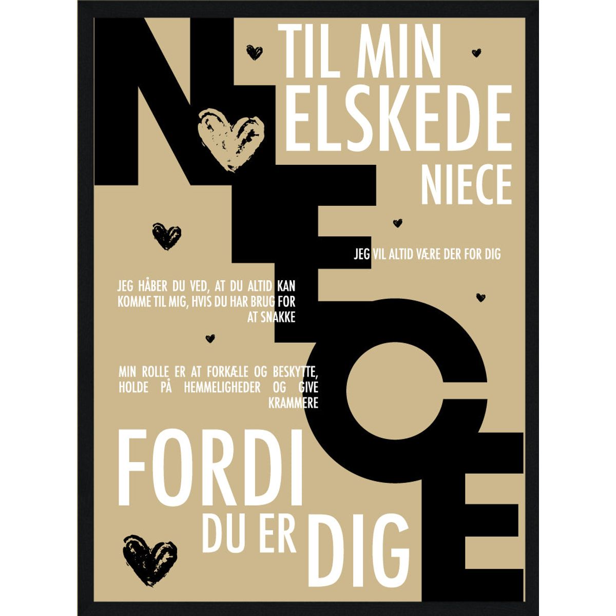 Niece plakat - Personlig plakat