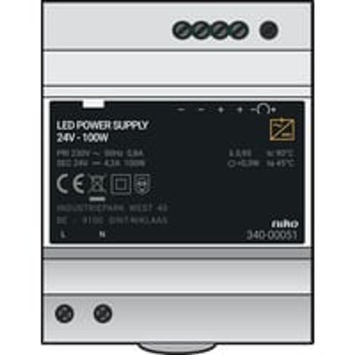 Niko Home Control Modulr strmforsyning 24 VDC, 100 W