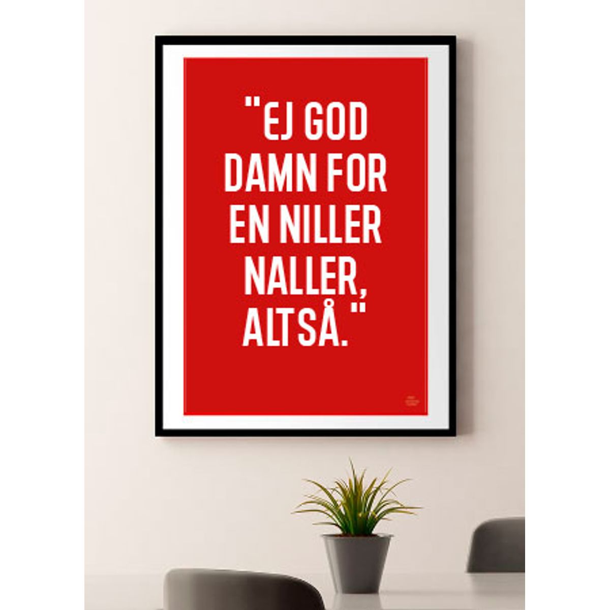 Niller naller-plakat - 70 x 100 cm - Kr. 349,-