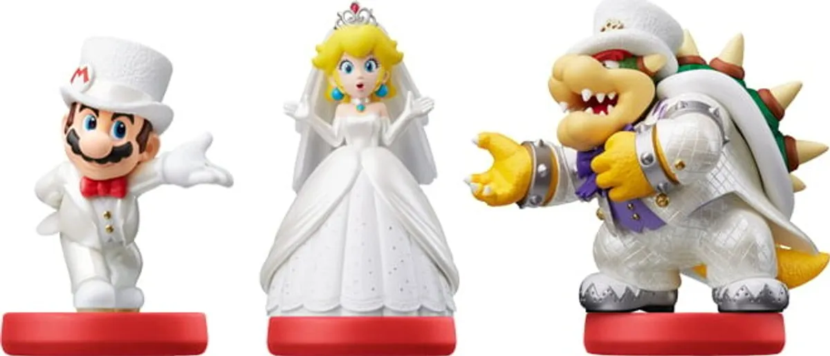 Nintendo Amiibo Figur - Super Mario, Bowser & Prinsesse Peach