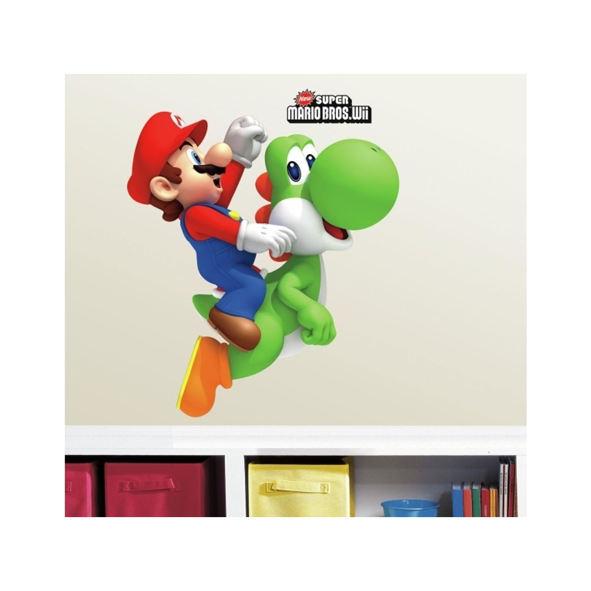 Nintendo Super Mario Bros Med Yoshi Og Mario Wallstickers