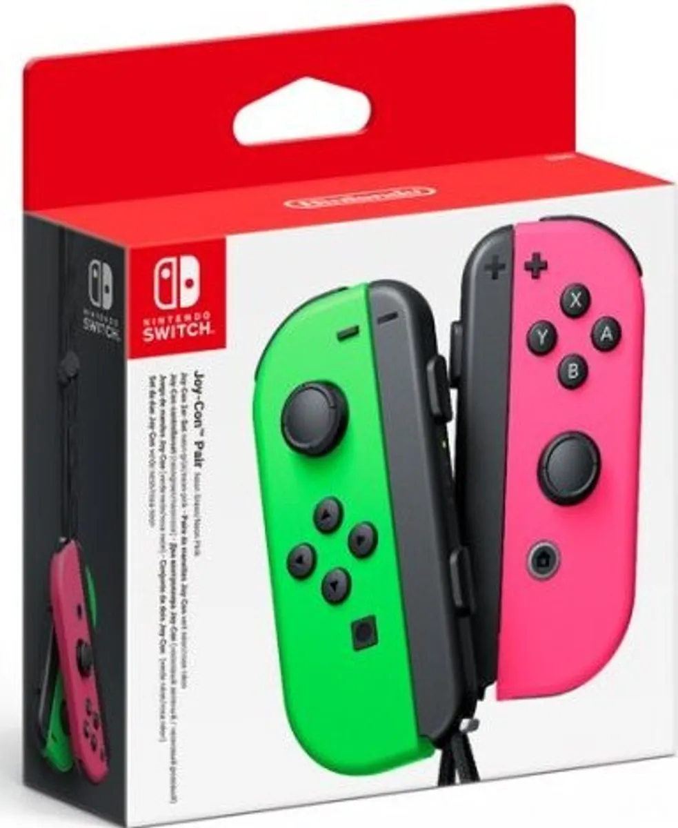 Nintendo Switch Joy-con Controller Pair - Højre Og Venstre - Neon Green / Neon Pink