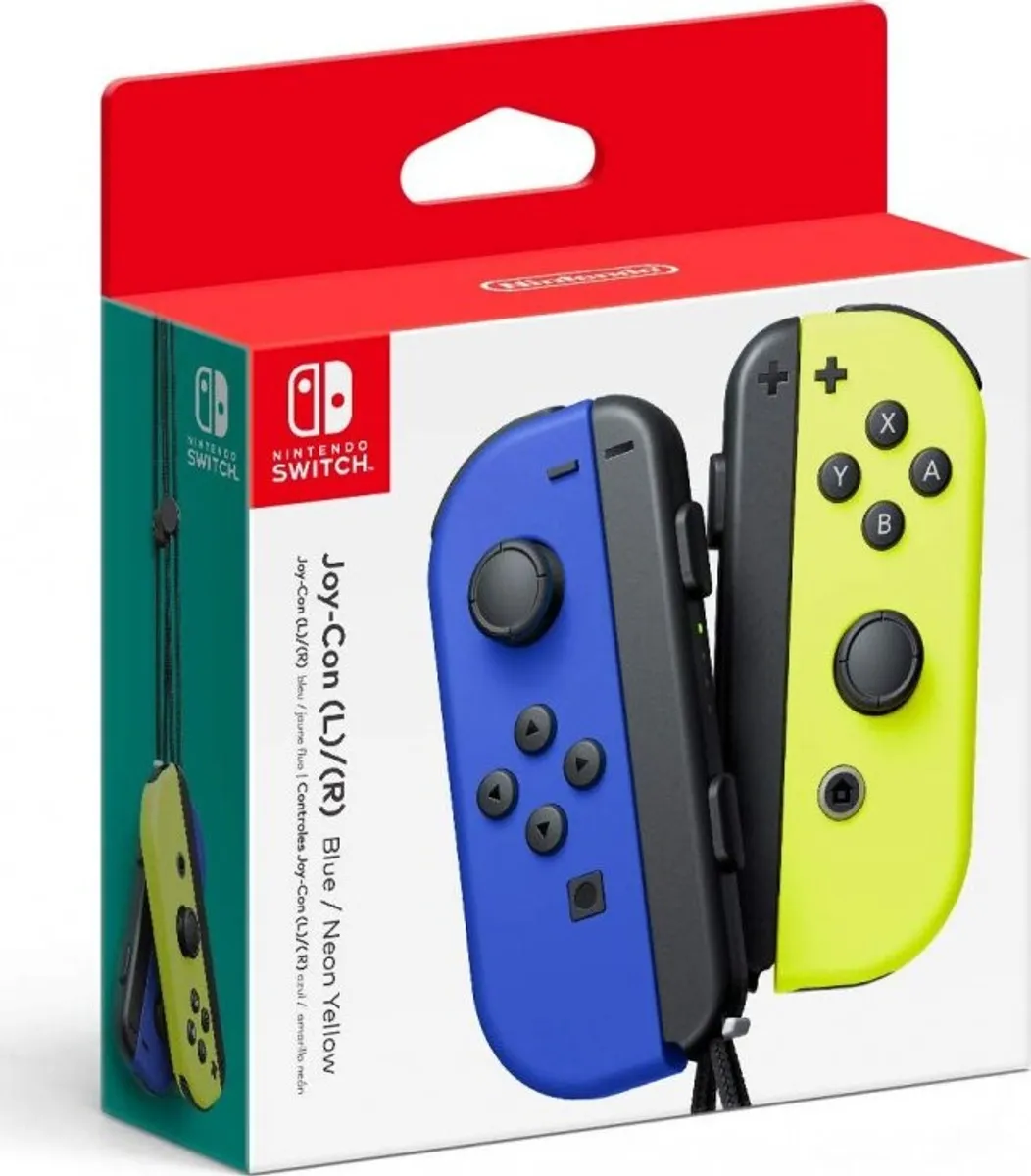 Nintendo Switch Joy-con Controller Sæt - Blå Venstre Og Neon Gul Højre