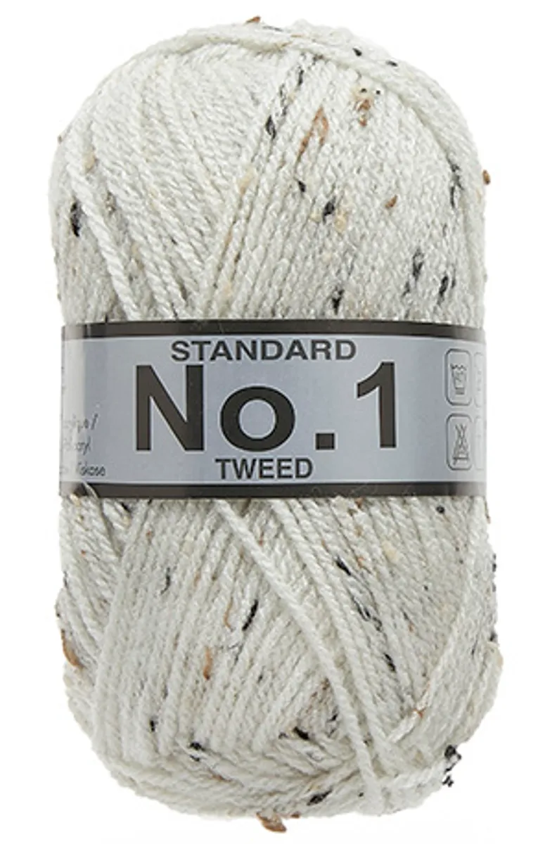 No. 1 Tweed, Råhvid, 50 g, nr. 605