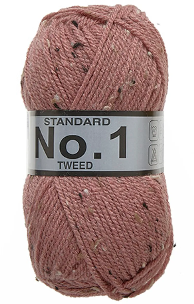 No. 1 Tweed, Støvet rosa, 50 g, nr. 685