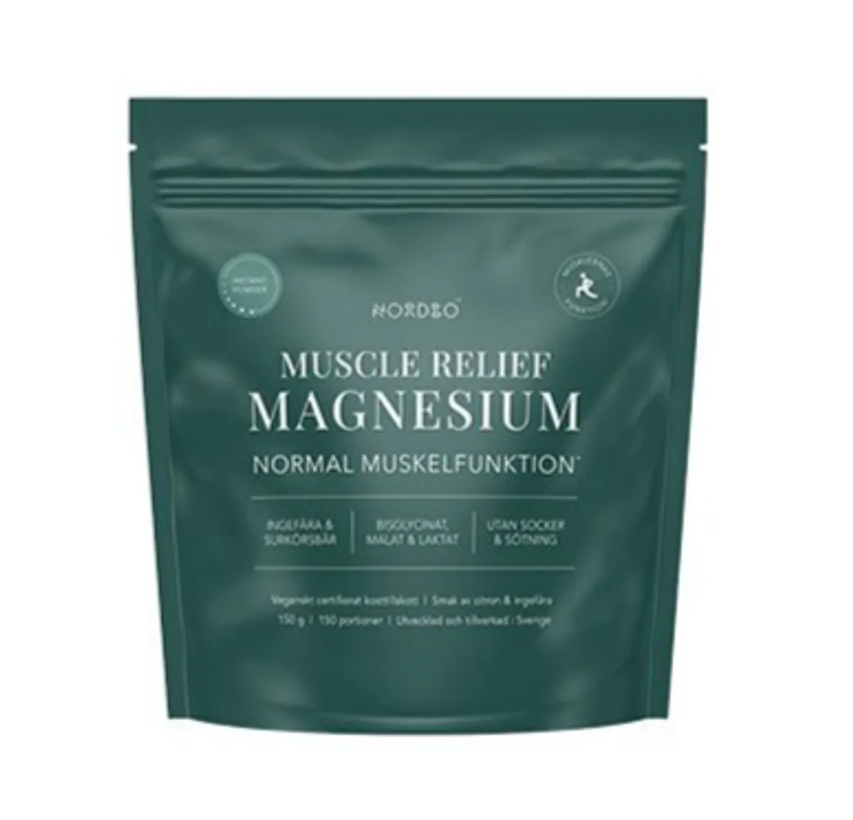 Nordbo Muscle Relief Instant Magnesium pulver, 150g.