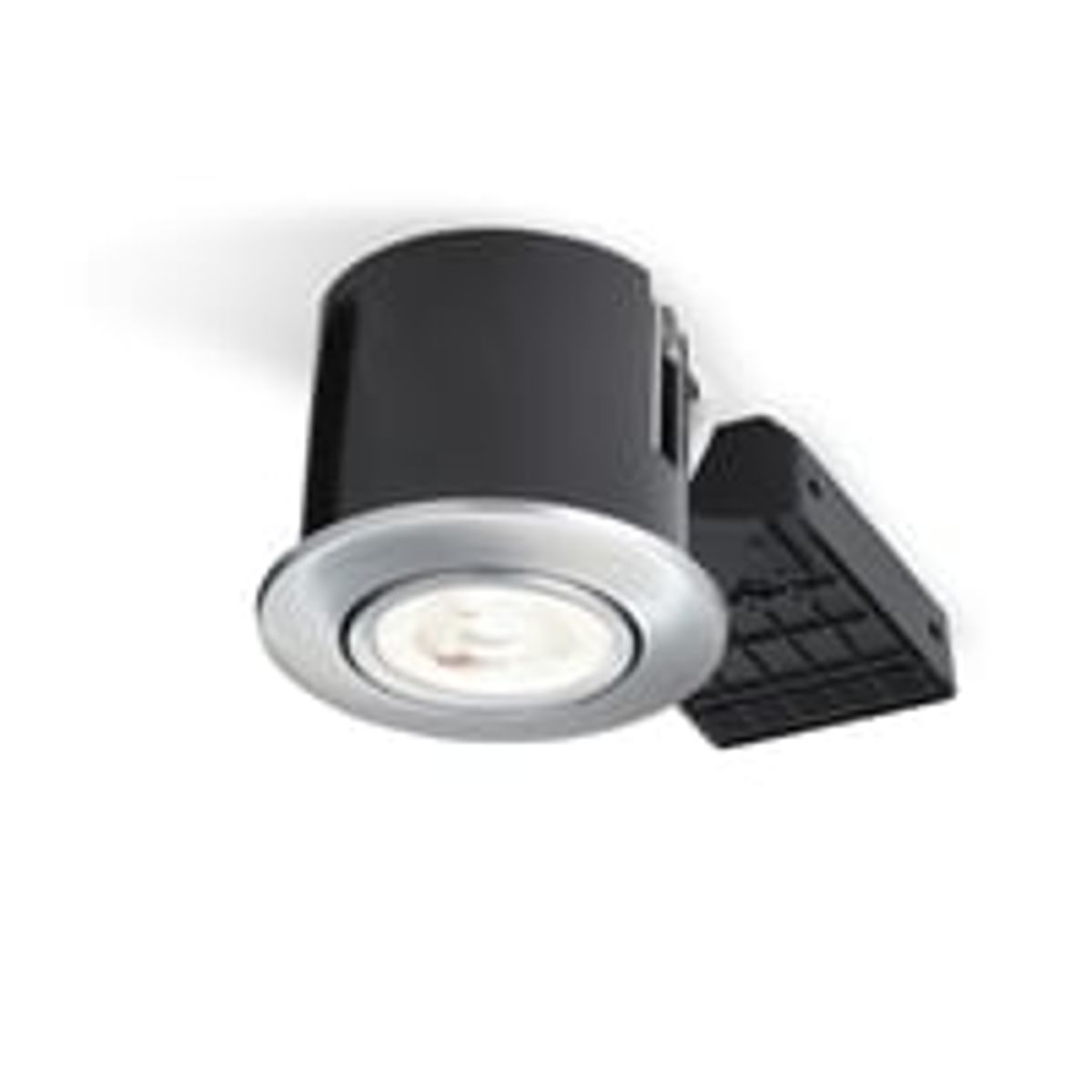 Nordtronic Quick Spot indbygningsspot 230V LED (rund) inkl. LED-pre (Nordtronic / CRI>90 Value / 4,8W / 400lm / 36 / 3000K / G / dmpbar), brstet aluminium