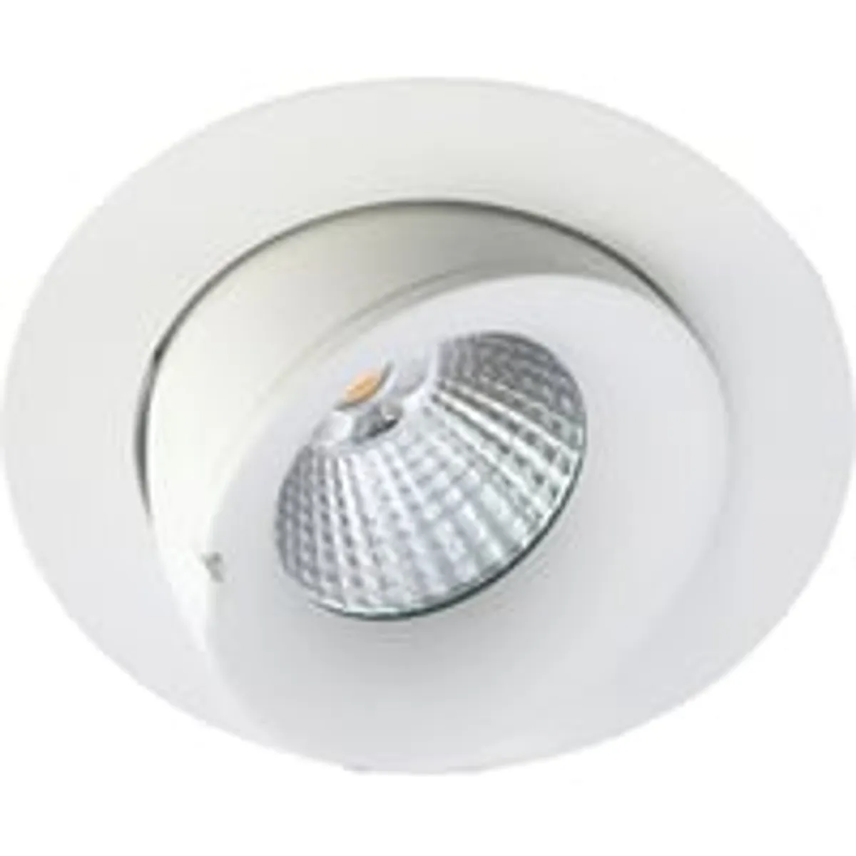 Nordtronic Velia Large Tilt LED indbygningsspot 230V 12,7W Tunable 1800K-3000K, IP44, kipvinkel 45, hvid, rund