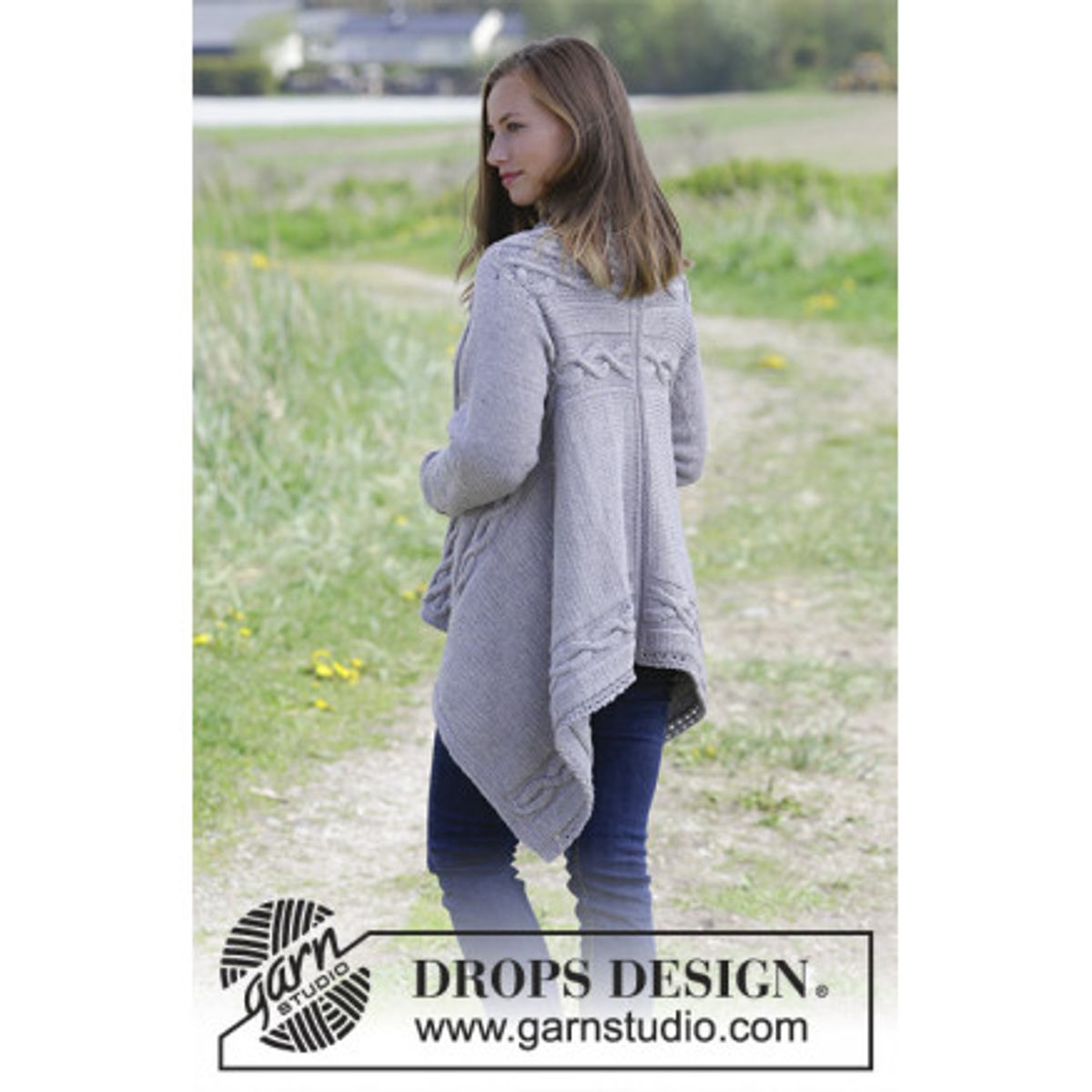 Norfolk by DROPS Design - Jakke Strikkeopskrift str. S - XXXL - Medium