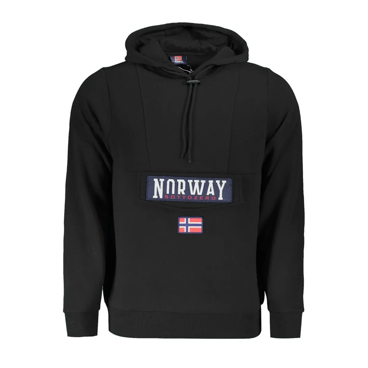 Norway 1963 Black Cotton Herre Hooded Sweater