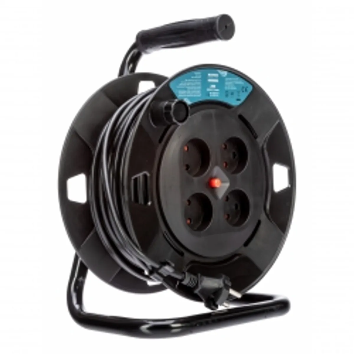 Nq Power Cable Reel Dk 4 X Socket, H05vv-f,2x1.0, 25m - Ledning