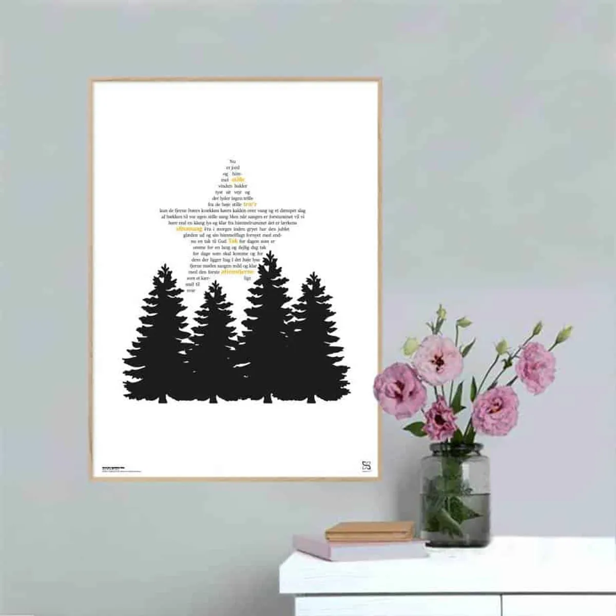 Nu er jord og himmel stille - plakat - 50 x 70 cm / XL / lodret