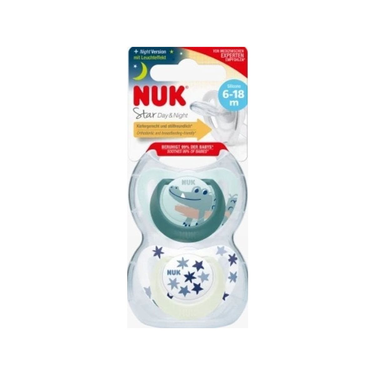 Nuk Nuk Usp Dummy 2El 6-18M D&Amp N Croco 10176290 1/6