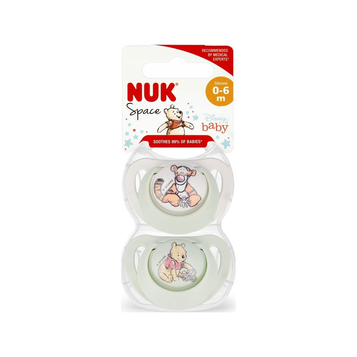 Nuk Silikonesut 0-6M Star Kubu/Tygry Op.2 Stk. 10730906