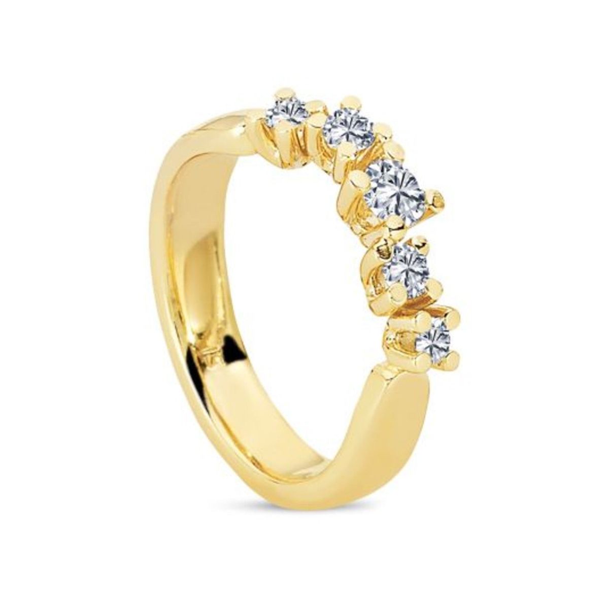 Nuran - Diamond Twist ring, 0,31 ct. w/vs 14 kt. guld