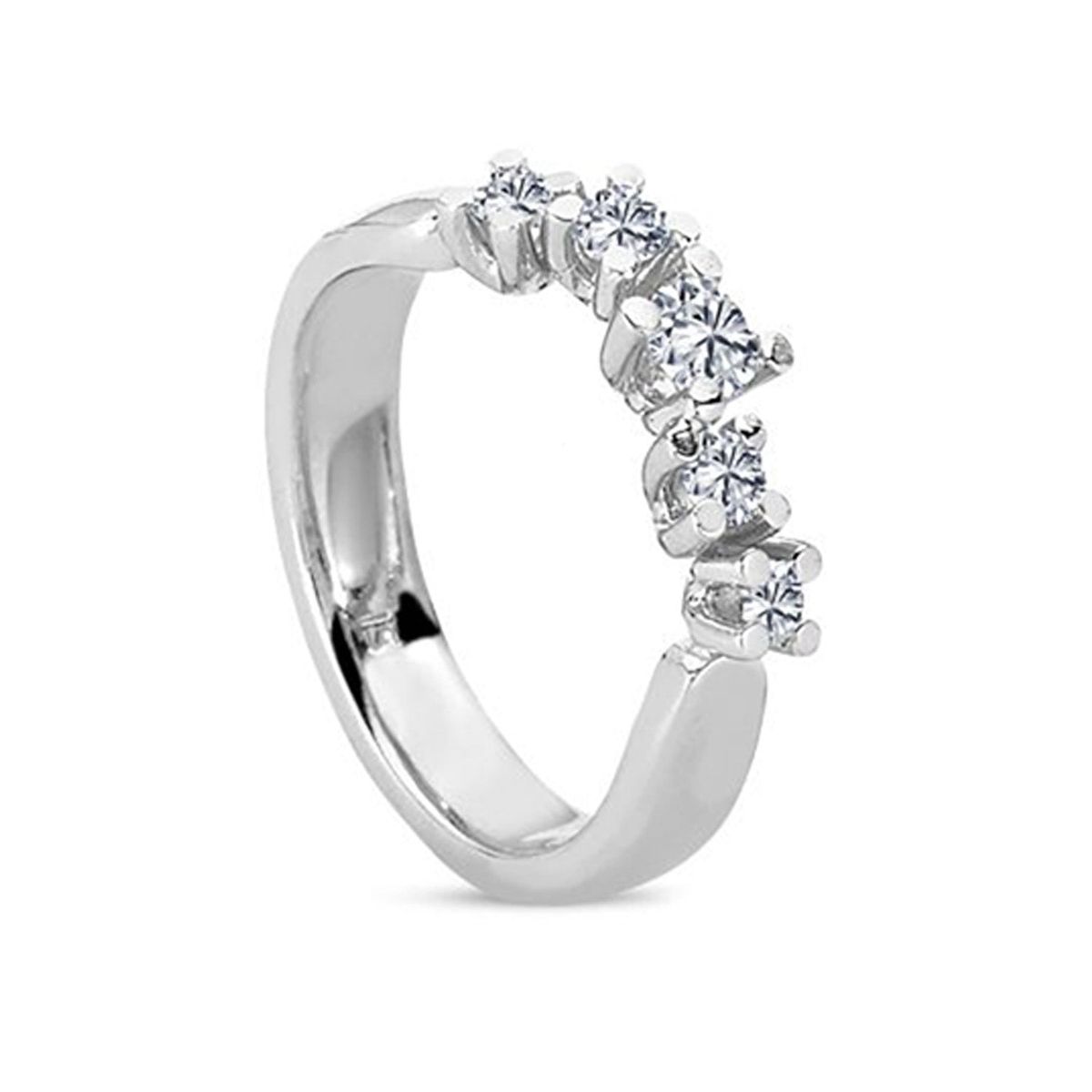 Nuran - Diamond Twist ring, 0,31 ct. w/vs 14 kt. hvidguld