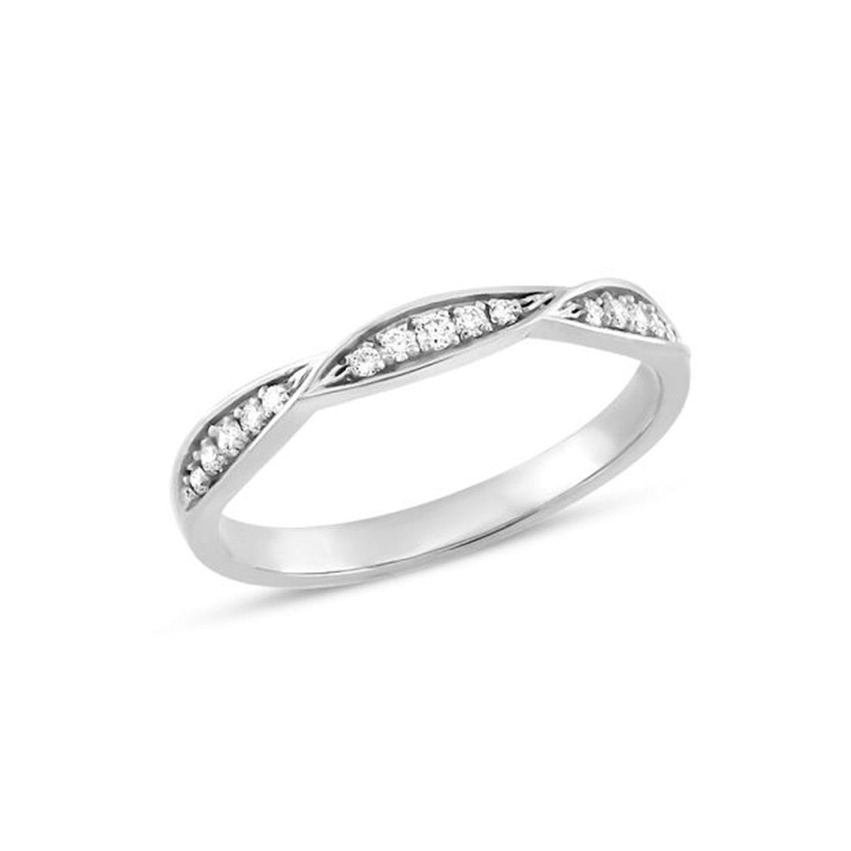 Nuran - Lilja Leaf ring, 0,15 ct. w/si 14 kt. hvidguld